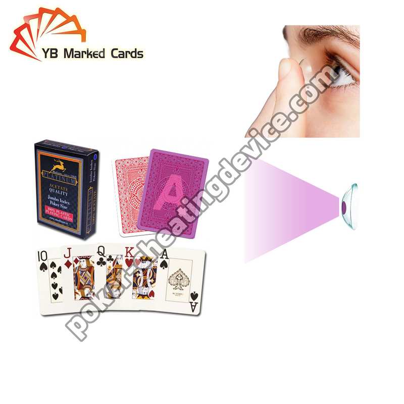 Wysokiej jakości Modiano Platinum Acetate Marked Poker Deck dla podczerwonych soczewek kontaktowych