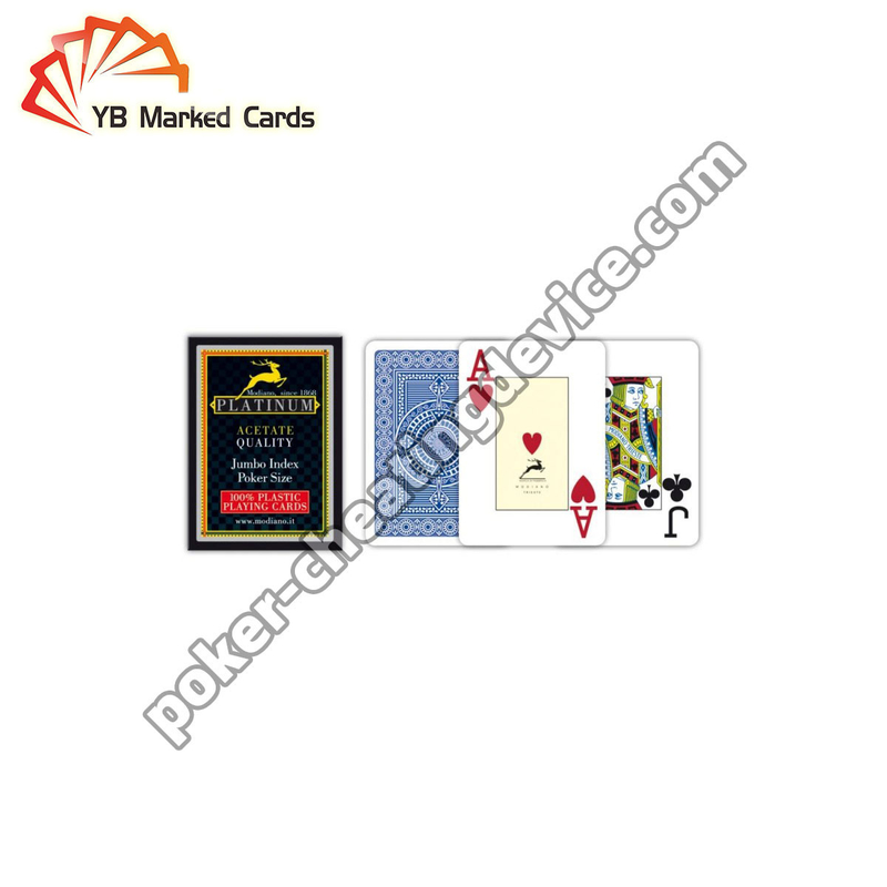 Wysokiej jakości Modiano Platinum Acetate Marked Poker Deck dla podczerwonych soczewek kontaktowych