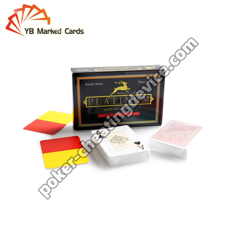 Wysokiej jakości Modiano Platinum Acetate Marked Poker Deck dla podczerwonych soczewek kontaktowych