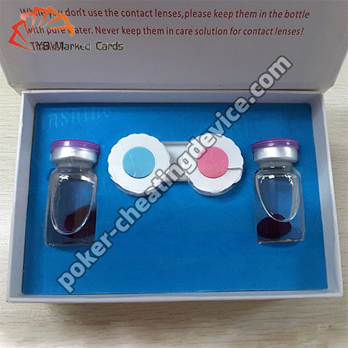 UV niewidzialne szkła kontaktowe, aby zobaczyć oznaczone karty w kartach oszukiwania