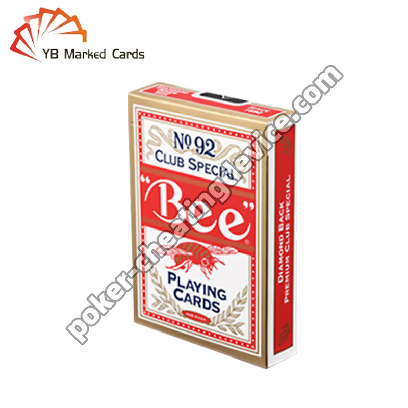Bee Poker Texas Hold'Em Kod kreskowy Karty rozgrywkowe Karty szerokie Czarne papiery