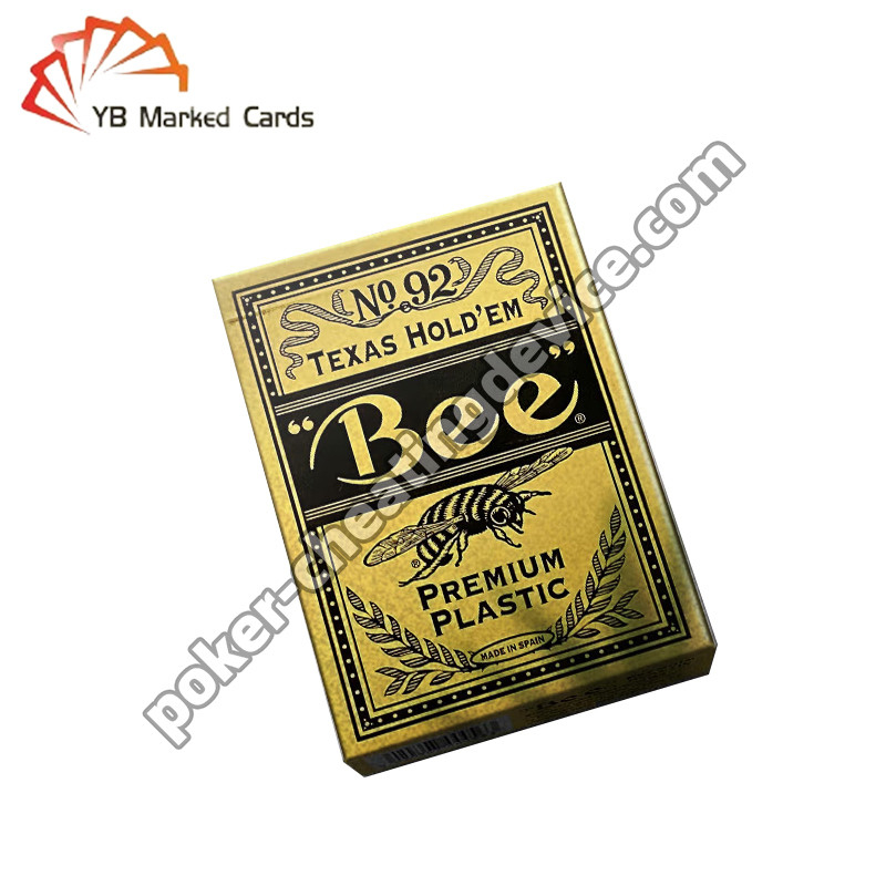 Bee Entertainment Specjalnie oznakowane pokłady kodów kreskowych plastikowe Texas Hold'Em duże szerokie karty
