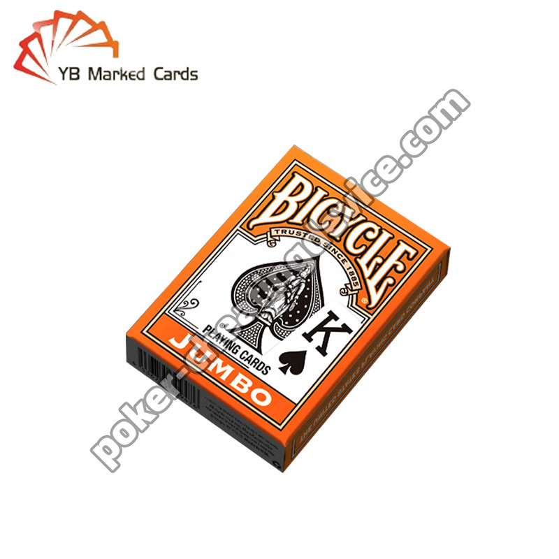 BYCYCLE Karty z oznaczeniem kodu kreskowego klasyczne kolorowe Texas Hold'em kolorowe karty pomarańczowe