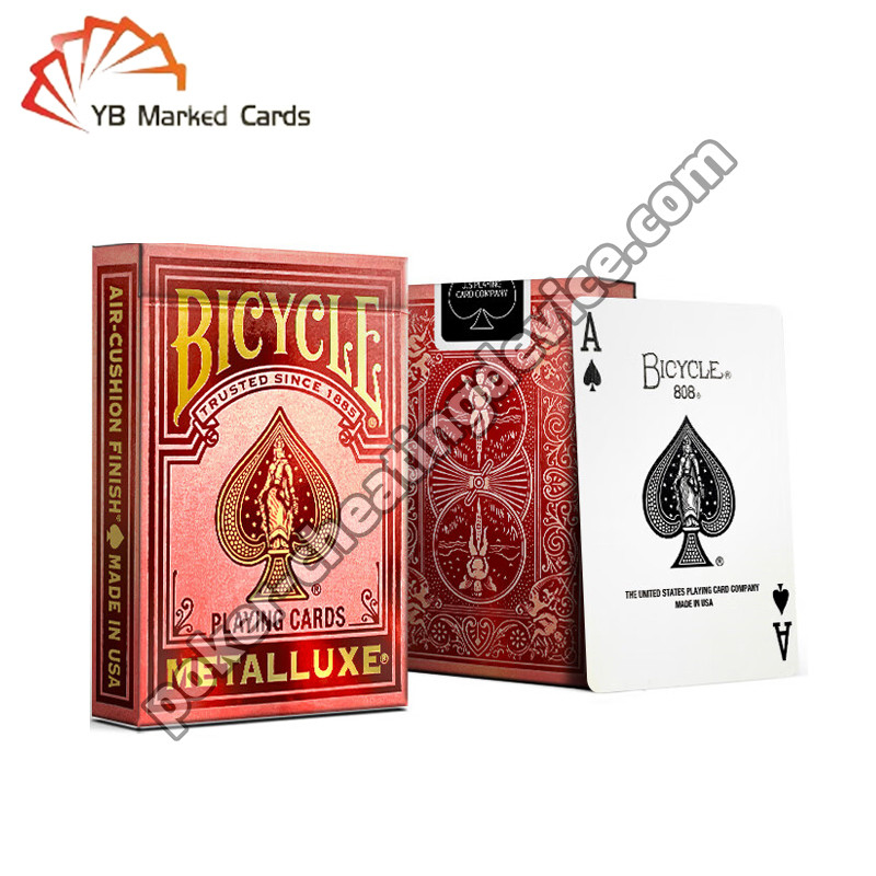 Rowery Zapewnione Kartami Poker Luxury Gold Stamping Lava Red For Poker Cheating Glasses