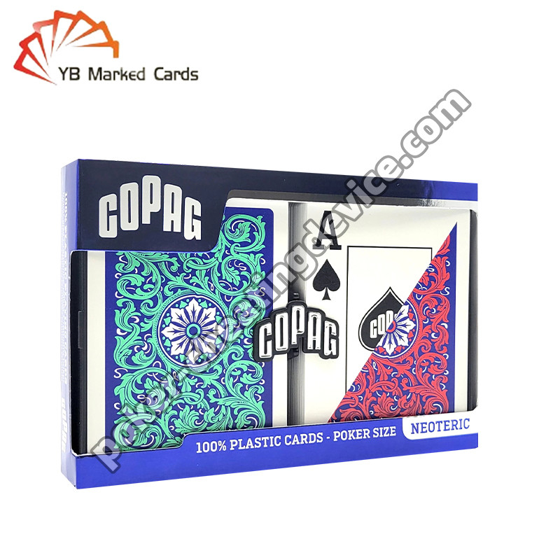 Kopag Marked Poker Deck Zielony / Czerwony Set podwójny do soczewek kontaktowych dla czytelników