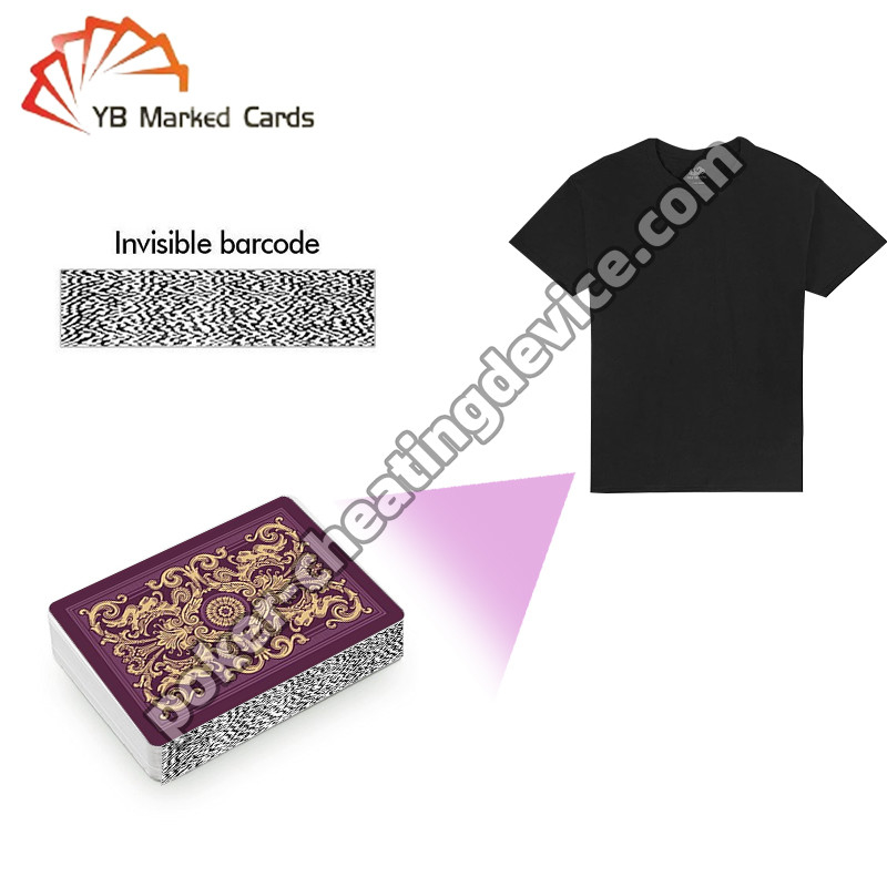 T-Shirt skaner kart pokerowych, analizator kart pokerowych i kod kreskowy do znakowania kart do gry