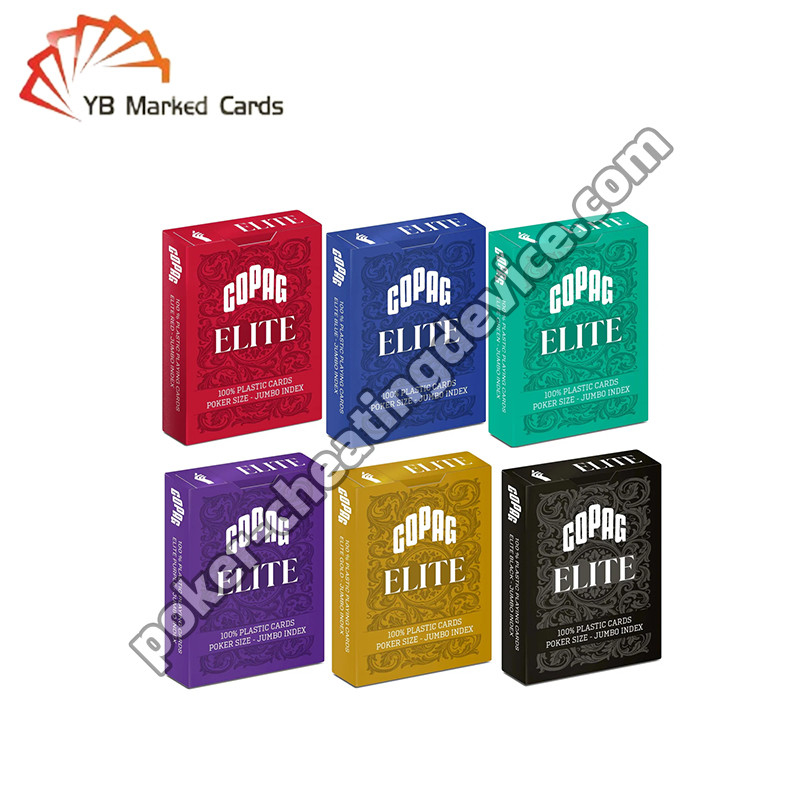 Copag Elite 100% Plastikowy kod kreskowy Karty pokerowe Standard Size Jumbo Index