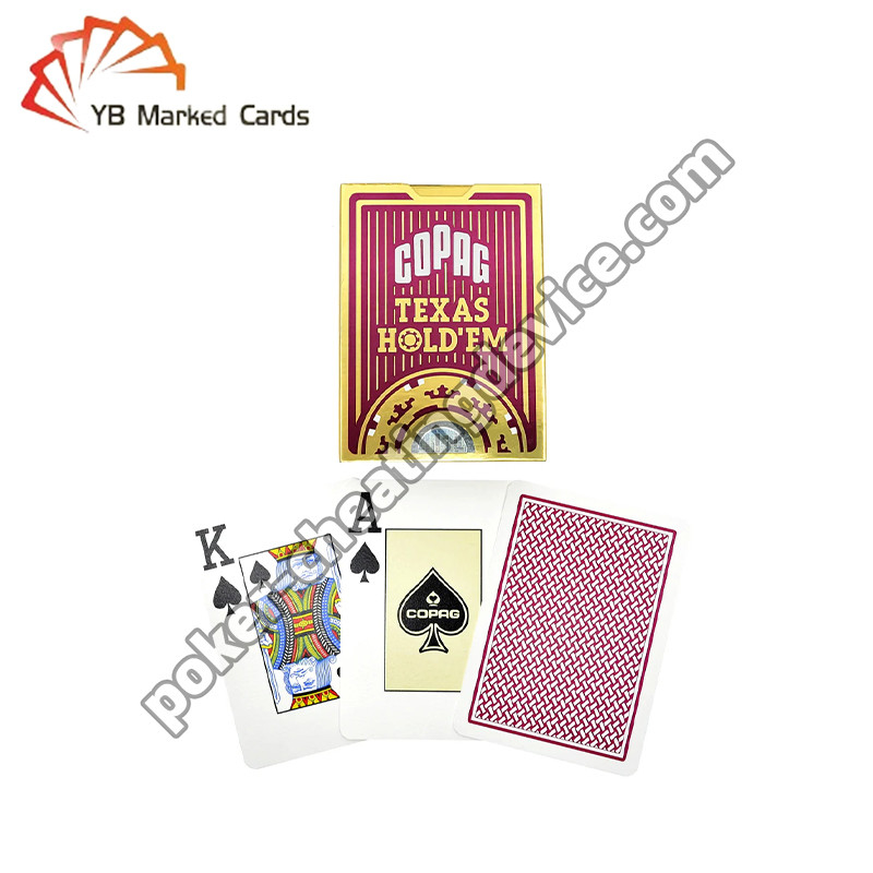 Copag Texas Hold'Em 100% Plastic Gambling oznaczone karty Czerwony pojedynczy talii