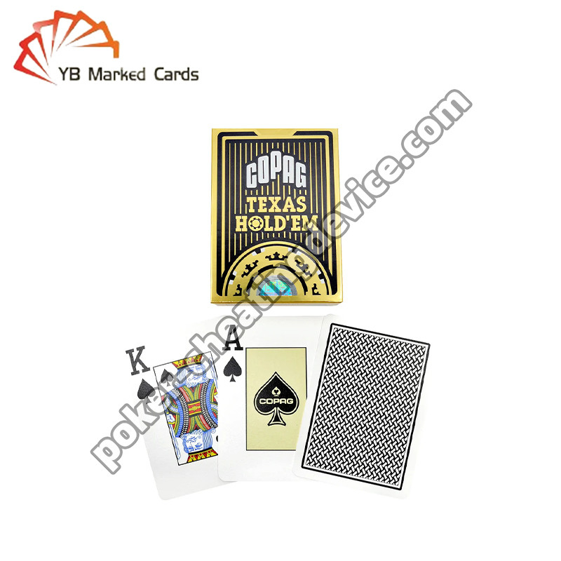 Copag Texas Hold'Em 100% Plastikowy analizator pokera Karty oznaczone Czarny pojedynczy talii