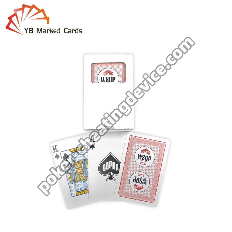 Copag 2021 WSOP 100% Plastic UV Barcode Marked Karty do gry Jednorazowa talii Czerwony