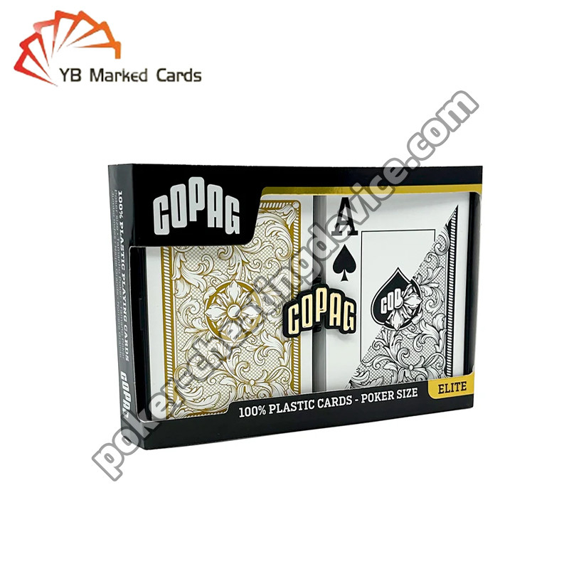 Copag Legacy Barcode Marked Poker Cards Jumbo Index Czarny / Złoty Zestaw podwójnych talii