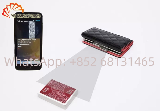 Black Poker Cheat Device Portfel Kamera Poker Cheat Narzędzia do analizy