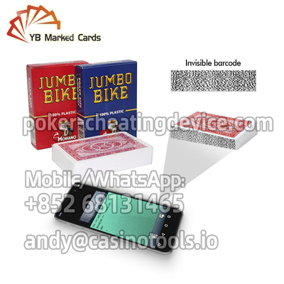Modiano Jumbo Bike Kody kreskowe oznaczone kartami do gry Side Marked Dec'k Wodoodporny