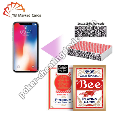 Bee Poker Profesjonalna Rozrywka Kod kreskowy Karty pokerowe dla iPhone'a Poker Analyzer
