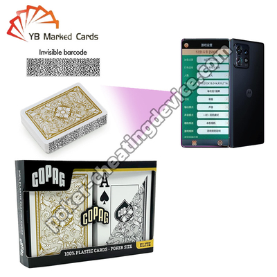 Copag Legacy Series 100% plastikowy kod kreskowy oznaczony kartami do gry Czarne / Złote