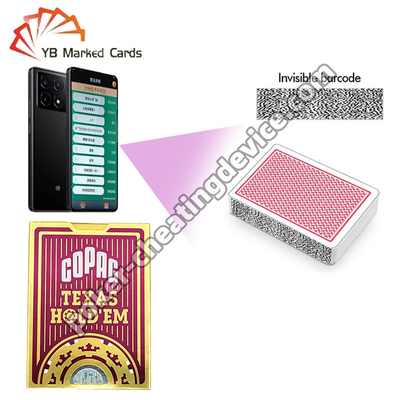 Copag Texas Hold'Em 100% Plastic Gambling oznaczone karty Czerwony pojedynczy talii
