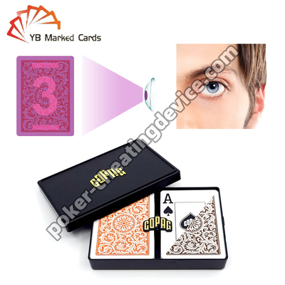 Copag 1546 100% Inwidualny tusz z tworzyw sztucznych Kartki do gry Orange / Brown Deck Set