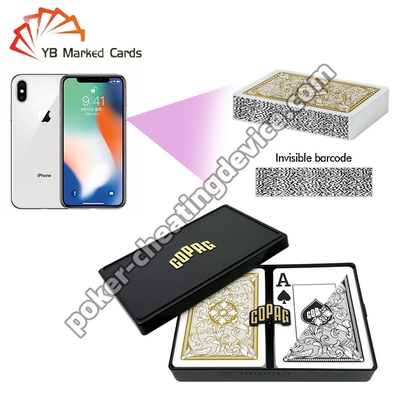Copag Legacy Barcode Marked Poker Cards Jumbo Index Czarny / Złoty Zestaw podwójnych talii