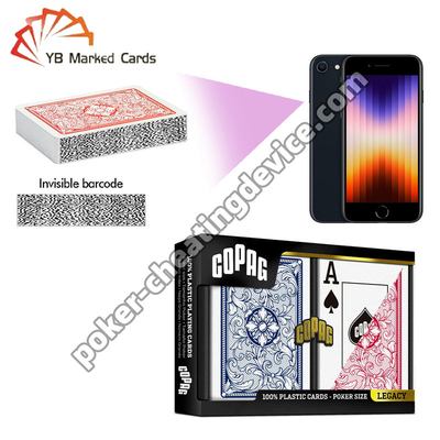 Plastic Copag Legacy oznaczone karty kreskowe Jumbo Index Czerwony / Niebieski Set podwójny