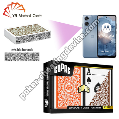 Copag 1546 Kod kreskowy Poker Jumbo Index Orange / Brown Set podwójny