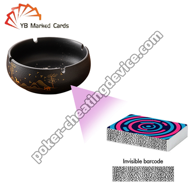 Popielniczka ze skanerem ukrytym do analizatora pokera z detekcją kodów kreskowych