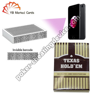 Texas Hold 'em Marked Barcode Cards For Poker Analyzer System