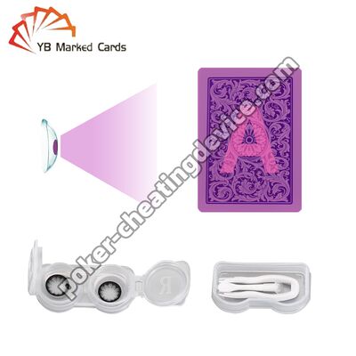 Infraczerwone soczewki kontaktowe do kart oznaczonych niewidzialnym atramentem