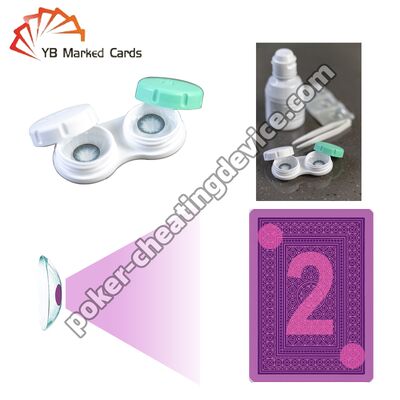Niewidzialne soczewki kontaktowe z tuszem UV do prześwietlania znakowanych kart